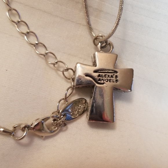 Alexas Angels Silver Cross Locket Necklace - Picture 3 of 5